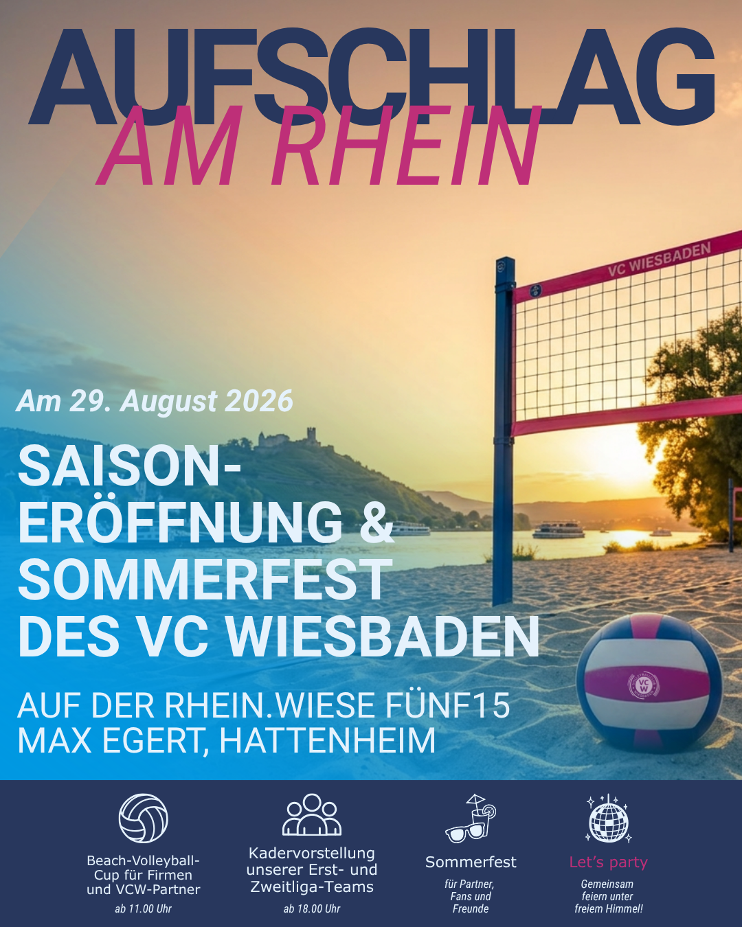 VCW Business Beach Cup 2026 – Aufschlag am Rhein