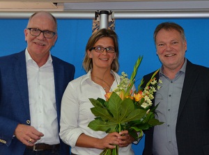 Blumen für  die neue Vizepräsidentin Foto DVL 2 klein